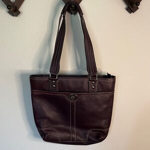 Coach Pebble Leather Purple Bag